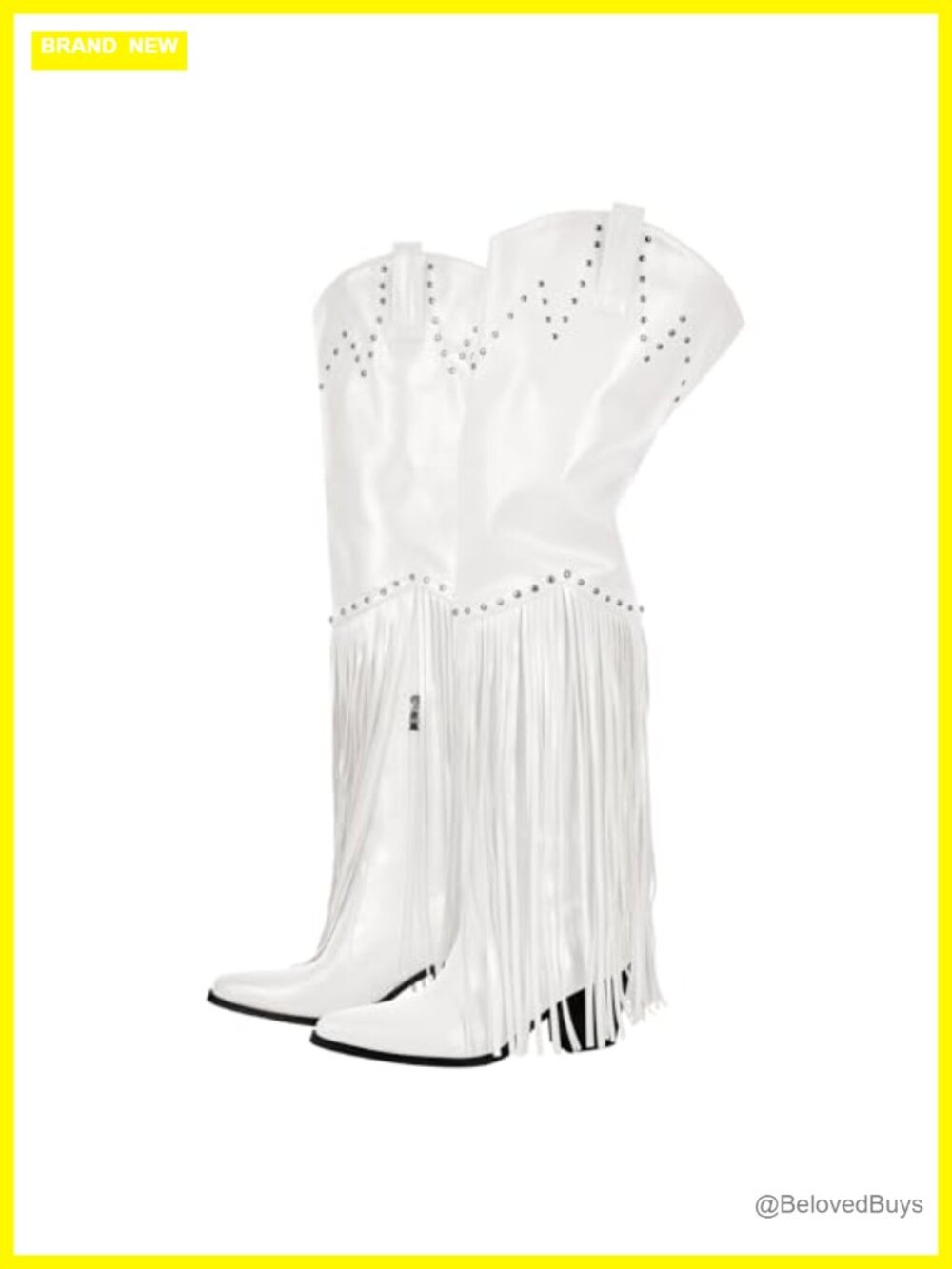 Thigh High Western Fringe Cowboy Boots Over Knee Wide Calf Riding Boots
